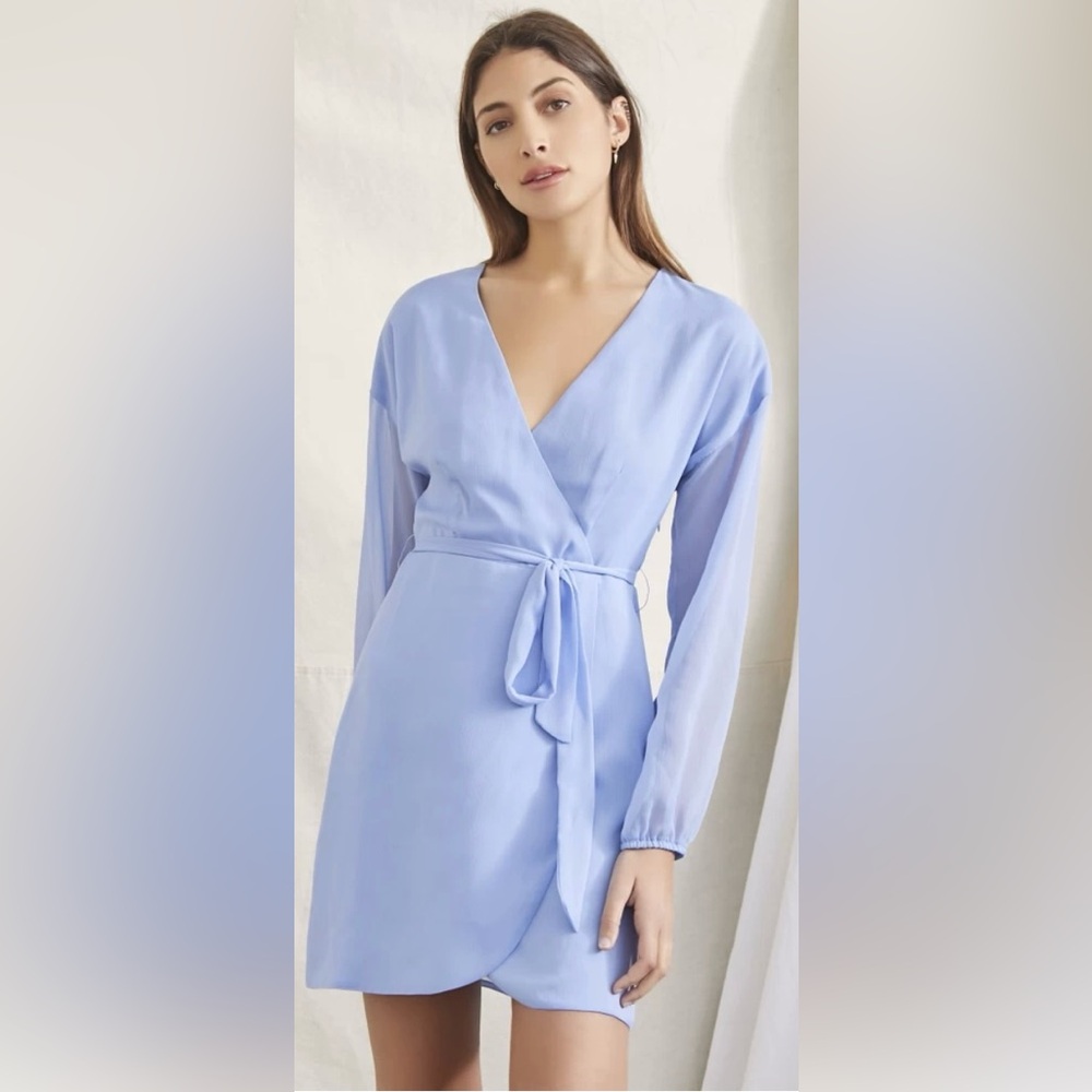 Forever 21 Wrap Dress Sz Small Blue